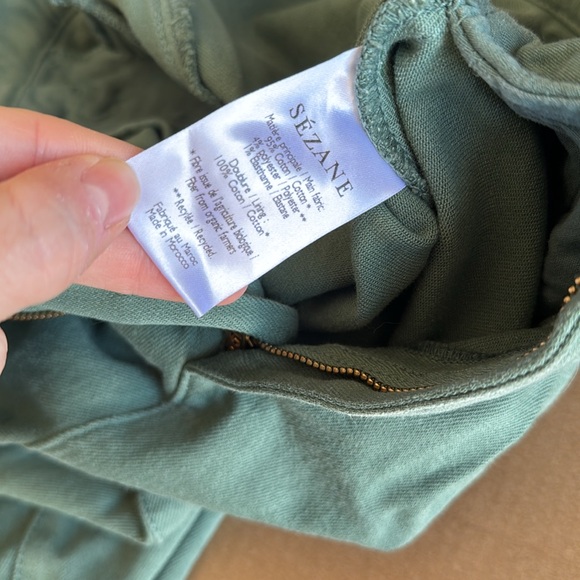 Sézane Austin Trouser Pant - Le Austin Pantalon - size 36FR 4US Cargo Green - Picture 6 of 7